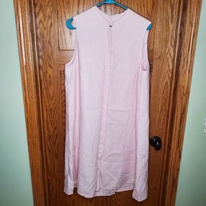 Anne Klein Sleeveless Pink Linen Dress
